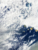 Cloud Vortices off Madeira and Canary Islands Poster Print - NASA