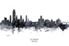 Albany New York Skyline Poster Print - Michael Tompsett
