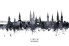 Lubeck Germany Skyline Poster Print - Michael Tompsett