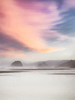 Misty Sea Stacks Poster Print - Don Schwartz