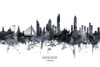 Bangkok Thailand Skyline Poster Print - Michael Tompsett