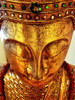 Antique Gold Buddha Statue Head Poster Print - Artographie