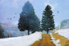 Orange Mountain Road Poster Print - Christopher Vest