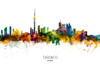 Toronto Canada Skyline Poster Print - Michael Tompsett