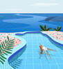 Girl in Pool Poster Print - Petra Lizde