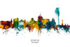 Geneva Switzerland Skyline Poster Print - Michael Tompsett