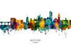 Watford England Skyline Poster Print - Michael Tompsett