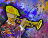 Trumpeter Playing Poster Print - Ricardo Maya