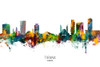 Tirana Albania Skyline Poster Print - Michael Tompsett