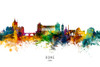 Rome Italy Skyline Poster Print - Michael Tompsett