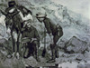 Miners Prospecting Poster Print - Frederic Remington
