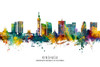 Kinshasa Democratic Republic of the Congo Skyline Poster Print - Michael Tompsett