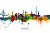 Hamburg Germany Skyline Poster Print - Michael Tompsett