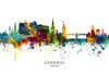 Edinburgh Scotland Skyline Poster Print - Michael Tompsett