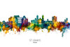 St Johns Canada Skyline Poster Print - Michael Tompsett