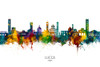 Lucca Italy Skyline Poster Print - Michael Tompsett