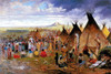 Sioux Encampment Poster Print - Jules Tavernier
