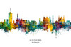 Augsburg Germany Skyline Poster Print - Michael Tompsett