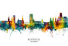 Wuppertal Germany Skyline Poster Print - Michael Tompsett