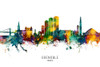 Grenoble France Skyline Poster Print - Michael Tompsett