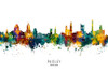 Paisley Scotland Skyline Poster Print - Michael Tompsett