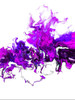 Purple Colorful White Wave Poster Print - Alyson Storms