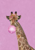 Pink giraffe bubble gum Poster Print - Sarah Manovski