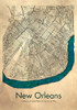 New Orleans map Poster Print - Dionisis Gemos