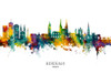 Bordeaux France Skyline Poster Print - Michael Tompsett
