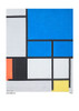 Composition with Large Blue Plane - Red - Black - Yellow - and Gray 1921 Poster Print - Pictufy
