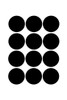 Twelve Circles Black Poster Print - Design Oju