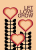 Let Love Grow Cream Poster Print - Frances Collett