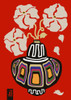 Ukiyo Vase Flower Rainbow Red Poster Print - Frances Collett