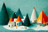 Cute Paper Village Poster Print - Treechild