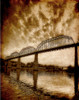 Walnut Bridge Sunset Textured Poster Print - Rachel Lee