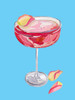 Sparkling Rose Gin Cocktail Poster Print - Alice Straker