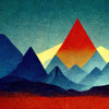 Rainbow Volcano 2 Poster Print - Screendoor