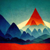 Rainbow Volcano 6 Poster Print - Screendoor