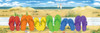 Rainbow Flip Flops Poster Print - Paul Brent