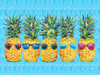 Cool Kona Pineapple Horizontal - Azul Lines Poster Print - Paul Brent