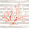 Orange Coral On Stripes Poster Print - Patricia Pinto
