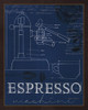 Coffee Blueprint IV Indigo Poster Print - Marco Fabiano