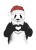 Santa panda Poster Print - Balazs Solti