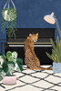 Cheetah playing piano Poster Print - Sarah Manovski