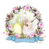 Wreath Bunny I Poster Print - Janice Gaynor