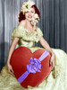 Rita Hayworth Poses With A Giant Heart, Ca. 1930S Poster Print