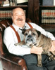 Jake And The Fatman,: William Conrad With Bulldog, 1987-92. ÔøΩ Viacom Productions / Courtesy Everett Collection Poster Print