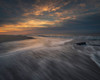 USA-New Jersey-Cape May National Seashore Sunset on ocean and beach scenic Poster Print - Jaynes Gallery # VARPDXUS31BJY0424