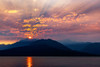 USA-Washington State-Seabeck Smoky sunset over Hood Canal and Olympic Mountains Poster Print - Jaynes Gallery # VARPDXUS48BJY2178