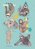 Party With Sloths Poster Print - Hanna Melin # VARPDXM1835D